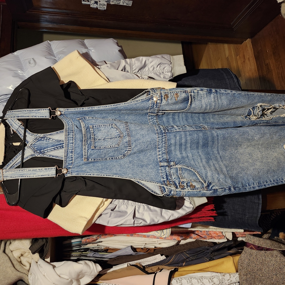 American Eagle Outfitters Blue Denim Overalls